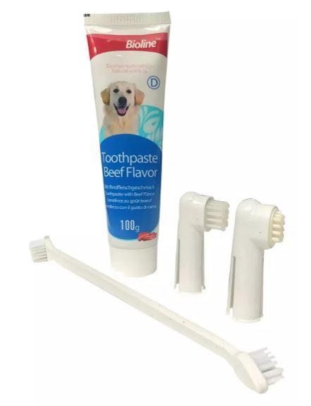 Set Cuidado Dental Bioline Para Perro